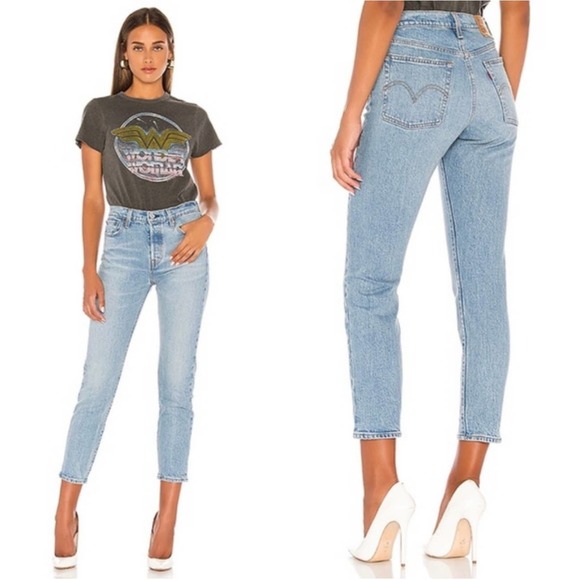 Levi’s Wedgie Icon Ankle Jeans High Rise Button Fly in Bright Side Light Wash - Picture 2 of 12